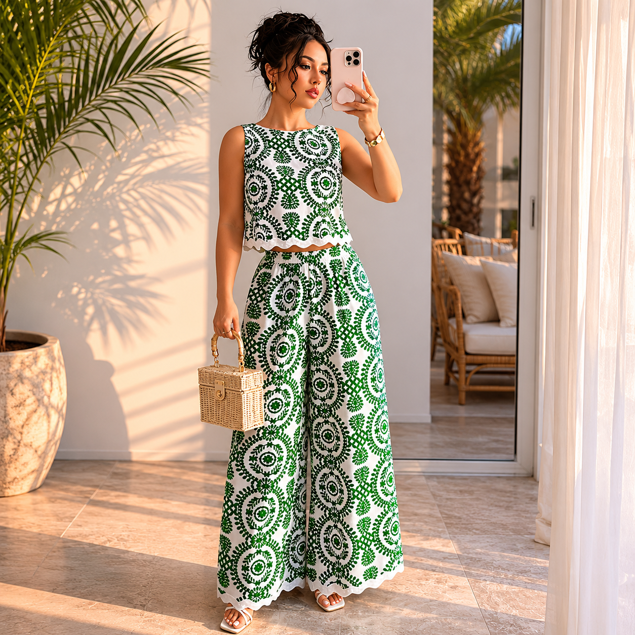 Green and White / XL